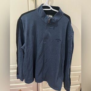 Callaway Blue and Black Quarter-Zip Sweatshirt